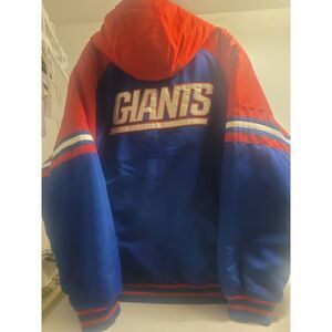 Vintage Rear NFL Giants XXL Hooded Puffer Mens Jacket